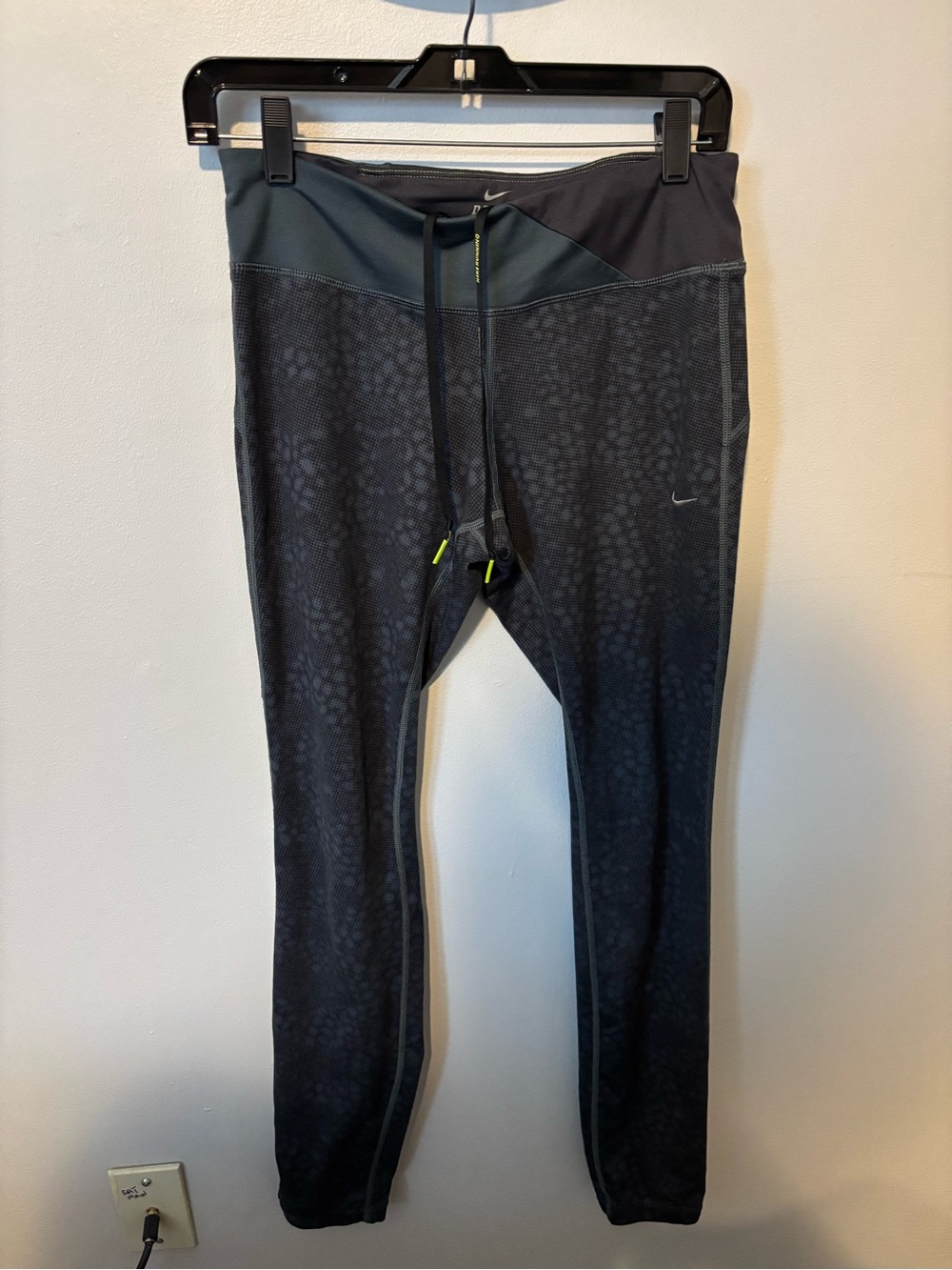 Nike Black Grey Performance Running Tights